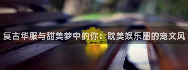 AB娱乐：复古华服与甜美梦中的你：耽美娱乐圈的宠文风